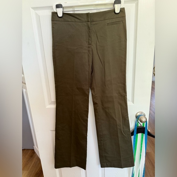 Sigrid Olsen Innovator 07 Olive Green Wide Leg Dress Pants Size 4 Women's NWT - Picture 1 of 6